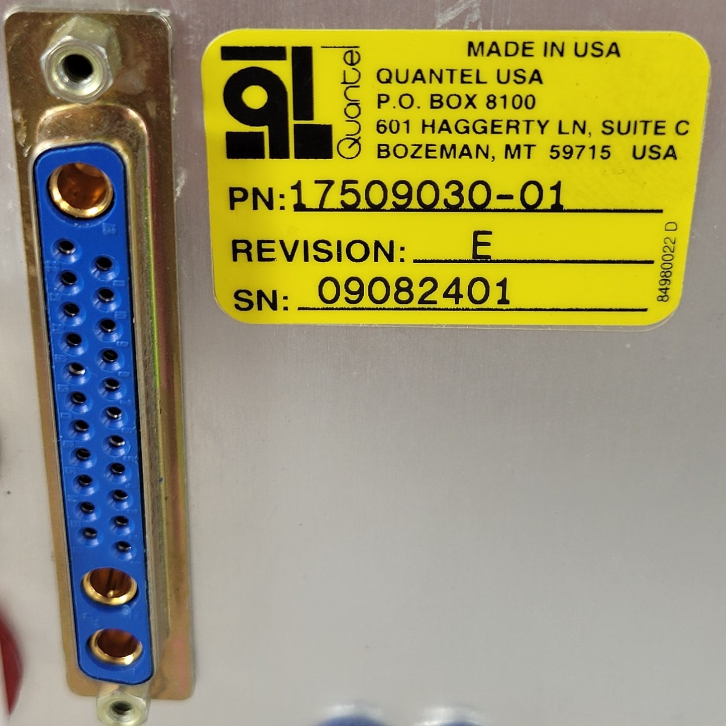 Quantel Big Sky Ultra ICE450 Nd:YAG Laser Power Supply 1750903001 UL130C11