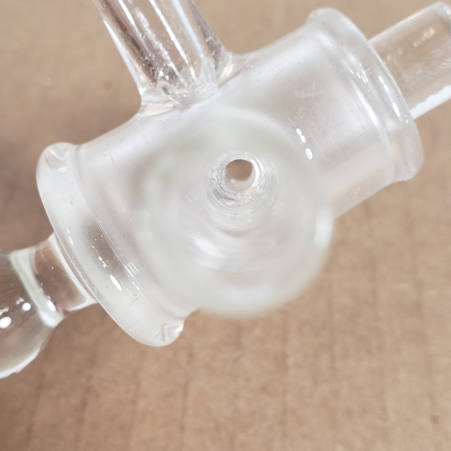 Chemglass AF-0509-10 3-Way Airfree Flushing Adapter 14/20 Joint 10mm Inlet Tube
