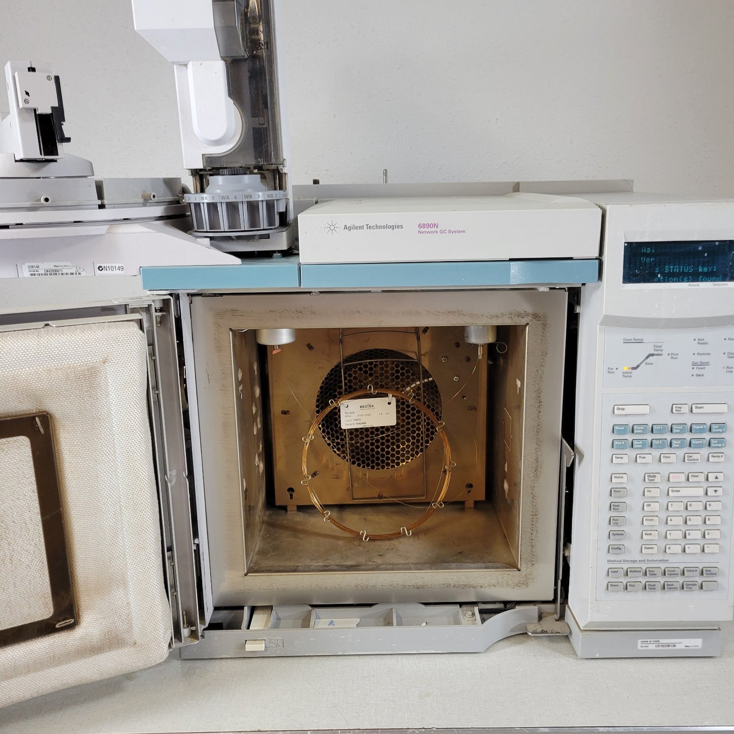 TESTED Agilent 6890N GC FID 7683 Autosampler ChemStation PC Rtx-624 Gas Chromato