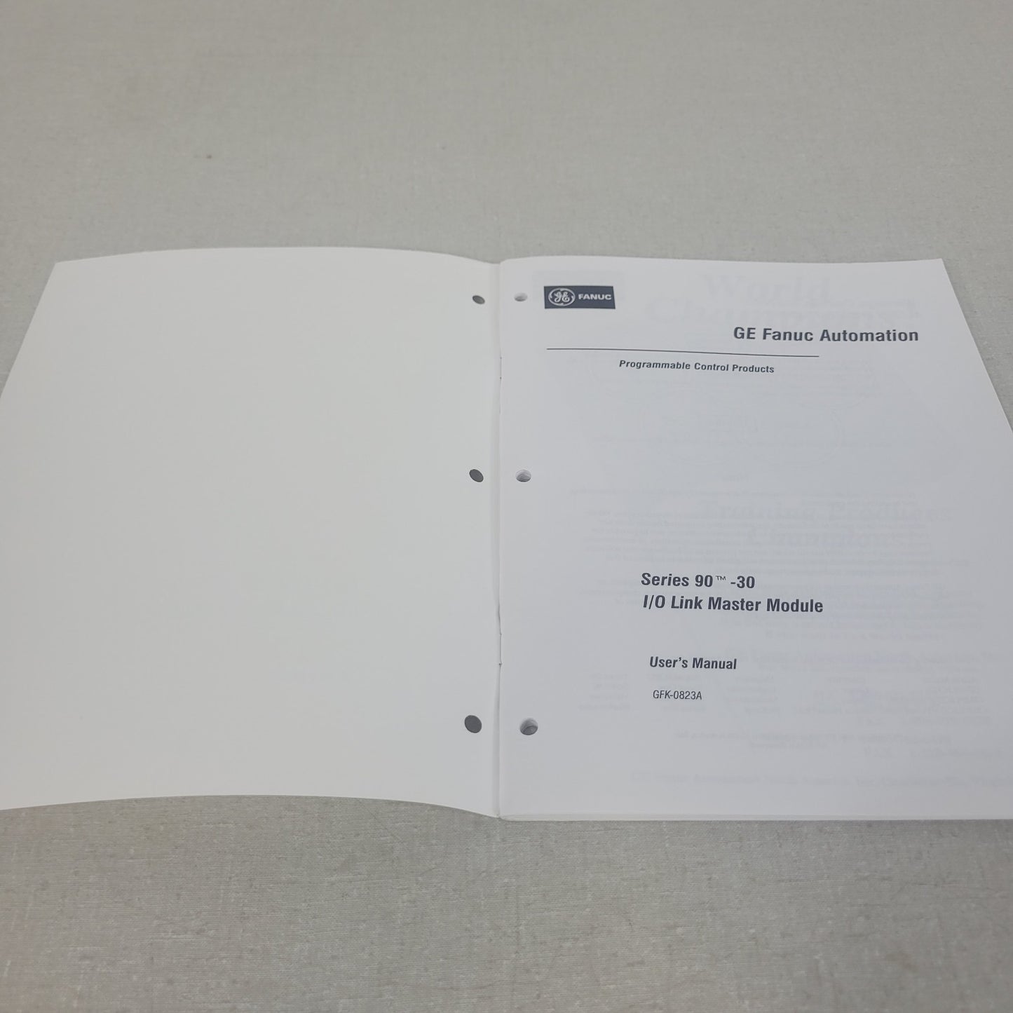 GE Fanuc GFK-0823A Series 90-30 I/O Link Master Module PLC User Manual