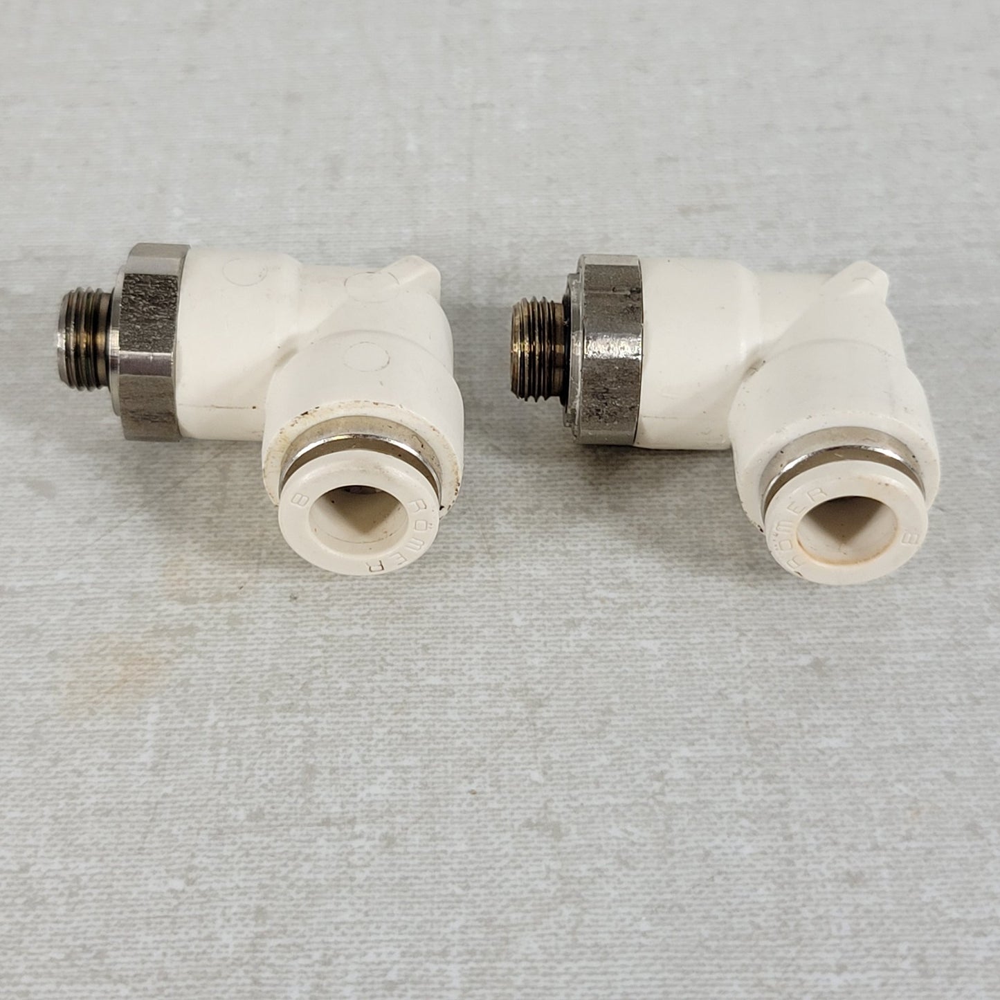 Lot of 2 Franke 1560911 8mm Tube 3/8" Thread 90° Elbow for A800 Espresso Machine