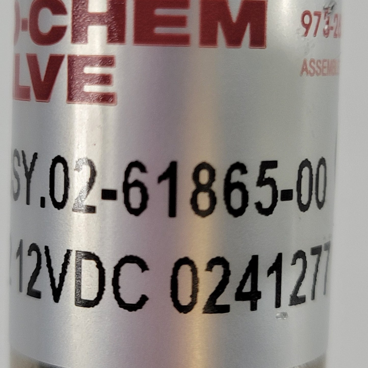 Bio-Chem 02-61865-00 12VDC Miniature Inert Liquid Solenoid Isolation Valve