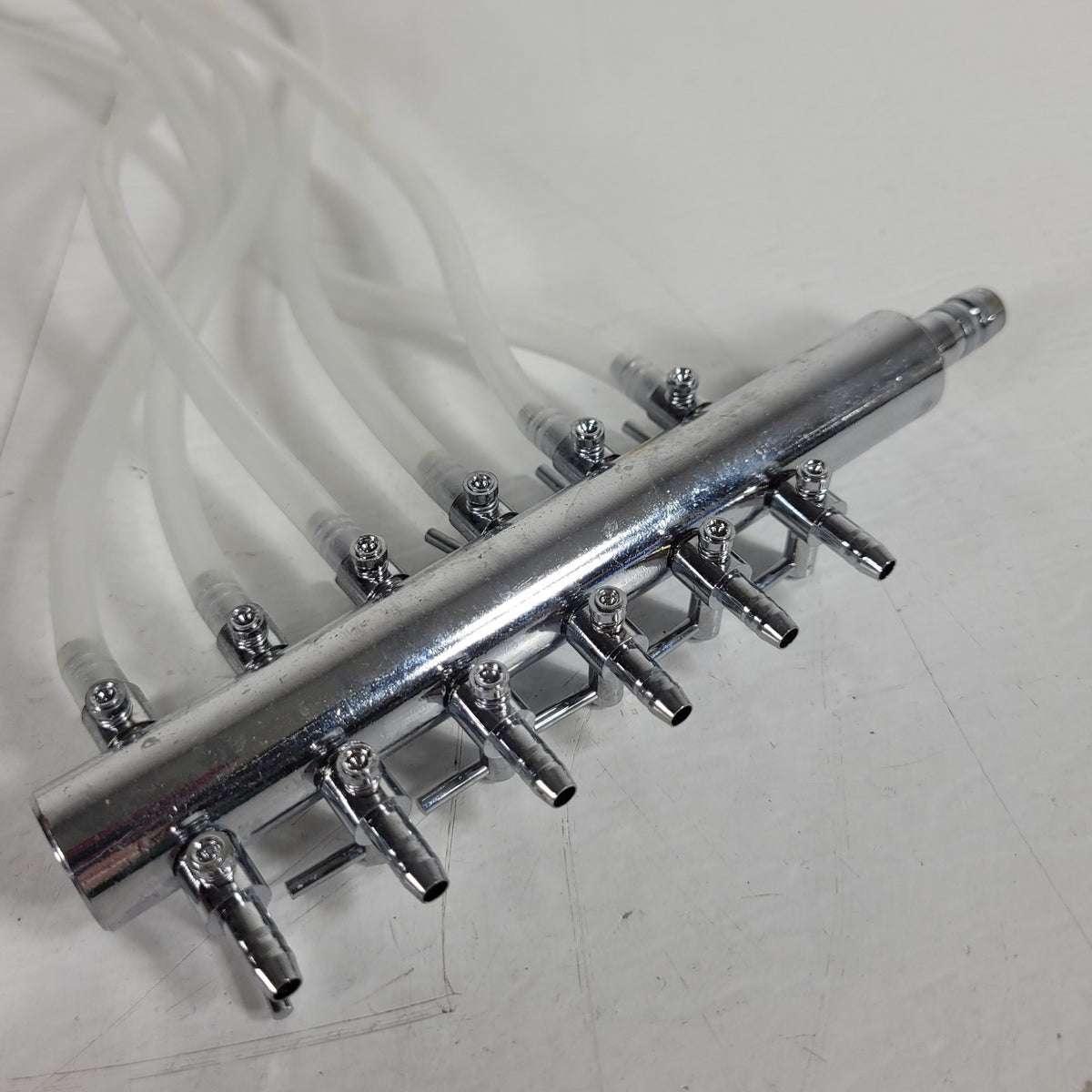 12-Port Air Gas Distribution Manifold w/ Control Valves Tubing Diffusers