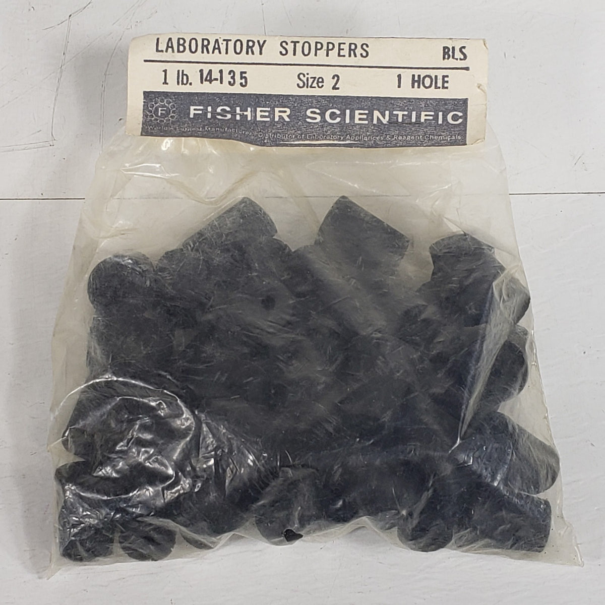 LOT 39 Fisher Scientific 14-135D #2 One-Hole Rubber Laboratory Stoppers