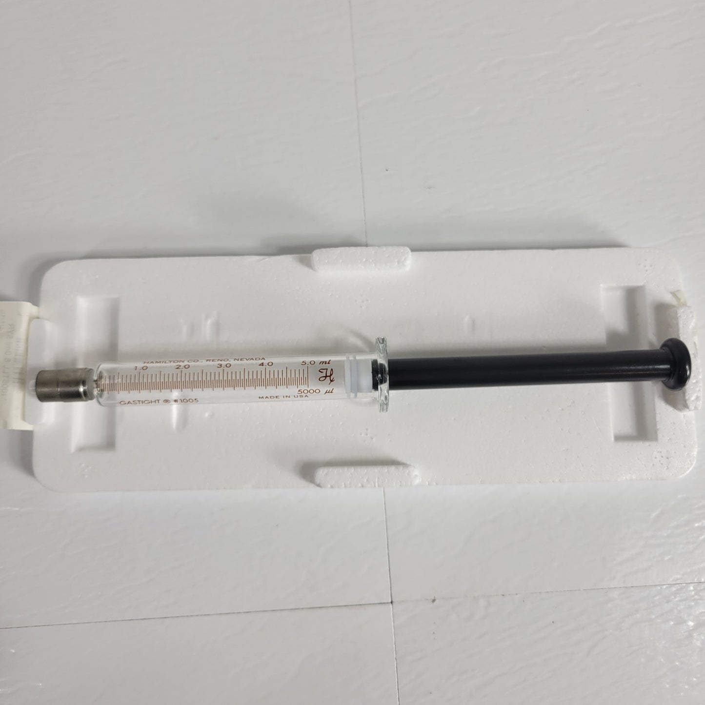 HAMILTON 81520 5.0ml/5000μl  Gastight #1005 Srng, No Ndl
