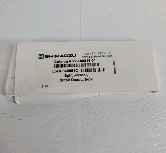 3 Pack Shimadzu 220-90816-01 GC Siltek Deactivated Split Liner with Wool
