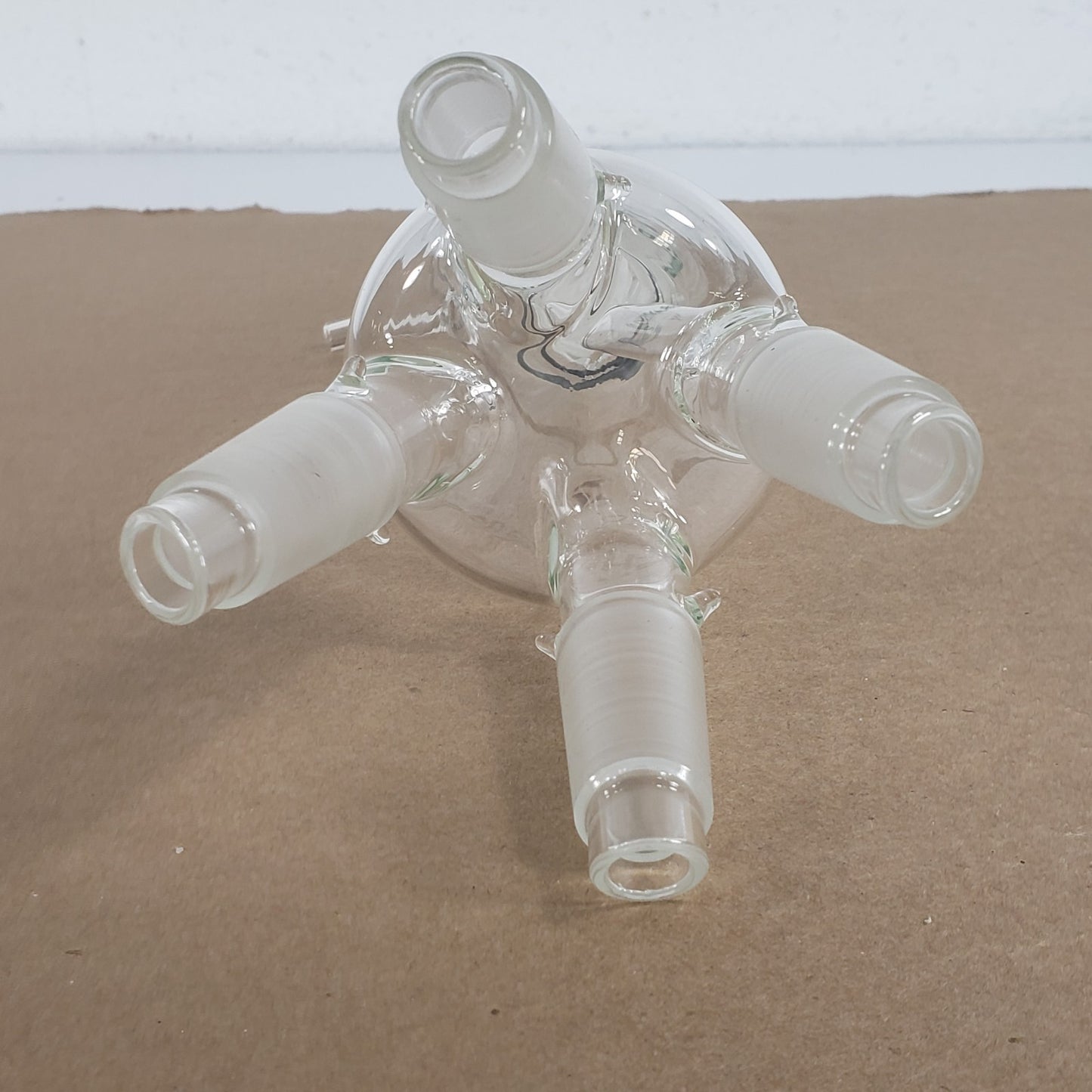 Chemglass CG-1282 4-Way Distillation Receiver Cow & Takeoff Head 24/40