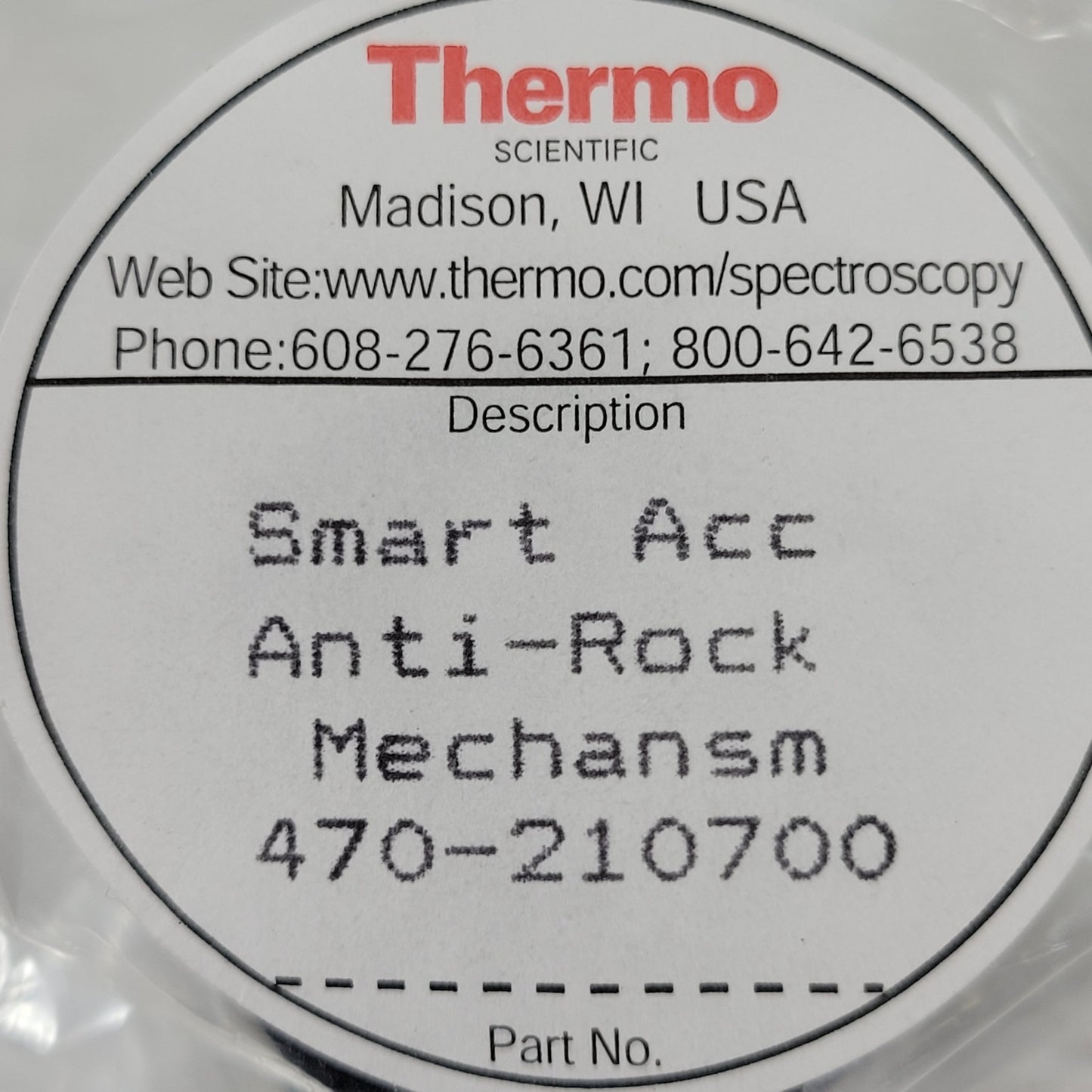 Thermo Nicolet 470-210700 SMART Accessory Anti-Rock Mechanism L FTIR
