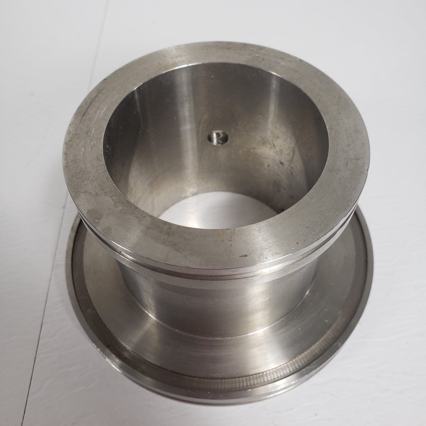 Adapter ISO-K 63 to ISO-K 100 Full Nipple Reducer w/ Side Port SS High Vacuum