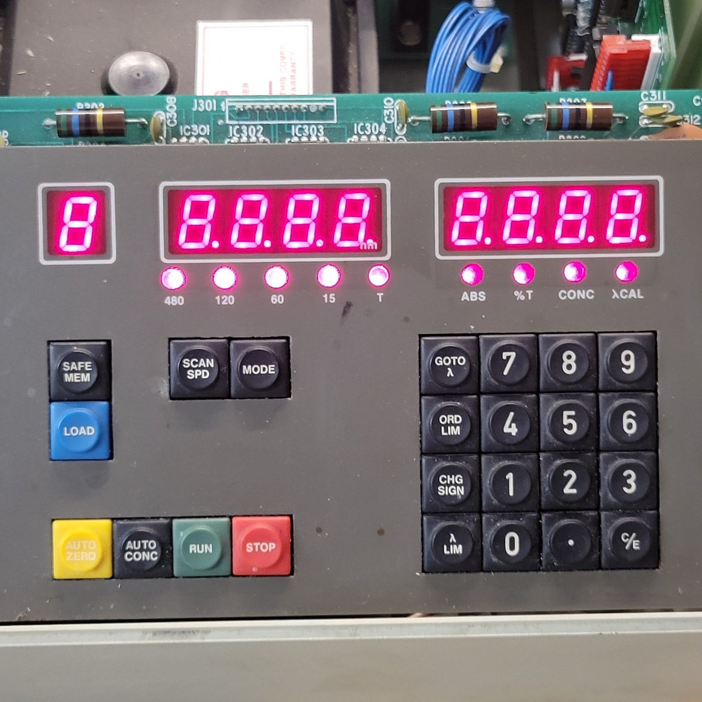 TESTED Perkin Elmer C618-0035 Lambda 3B UV/Vis LED Faceplate Board Assembly