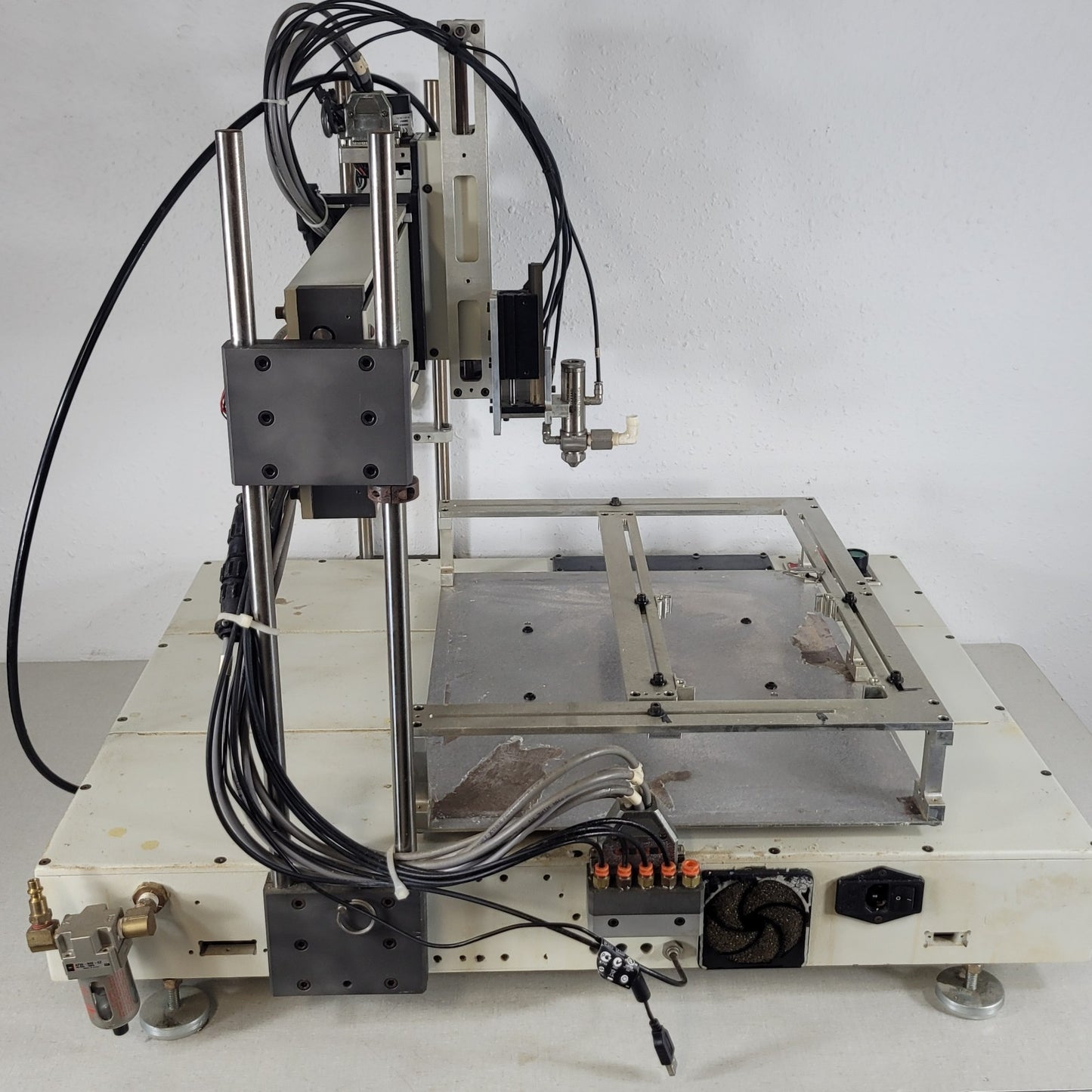 New Precision Technology CP16-4 Robotic Dispensing System w/ Binks Pressure Tank