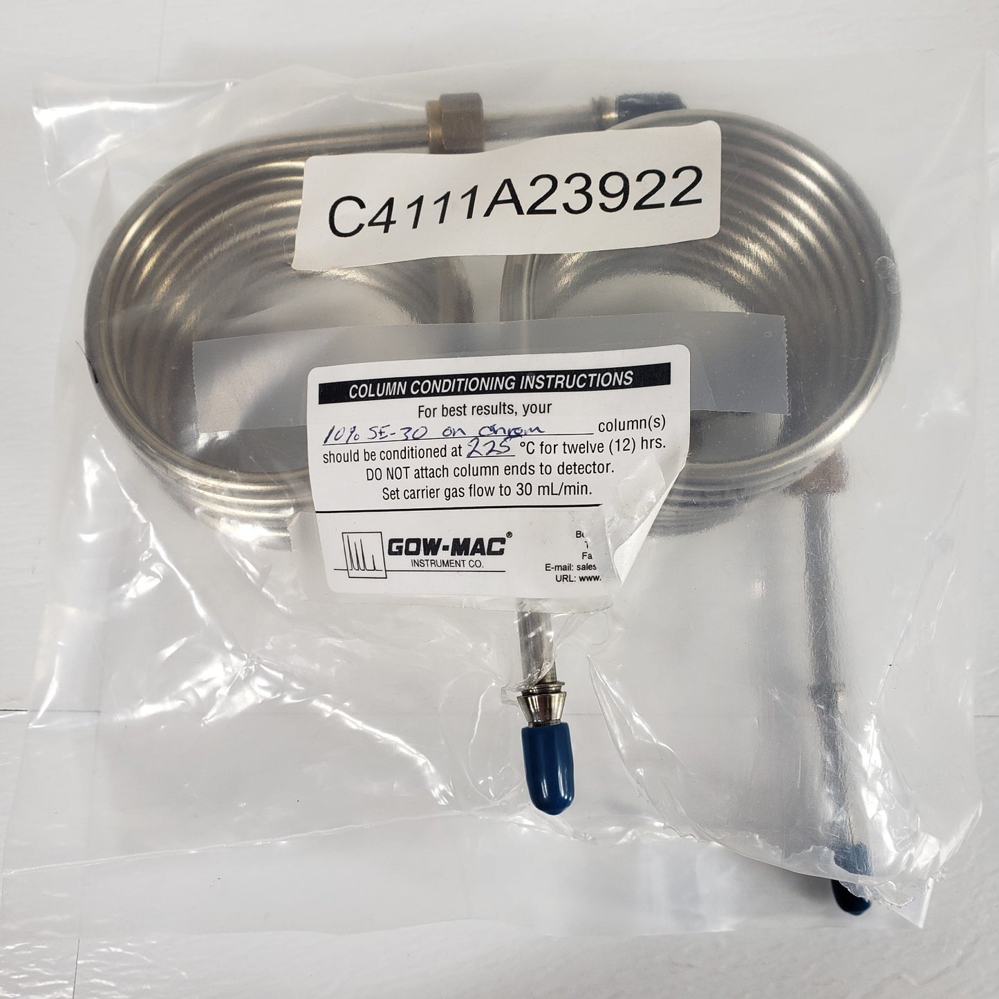 GOW-MAC C4111A23922 Stainless Steel Gas Chromatography Columns for Complex Mixes