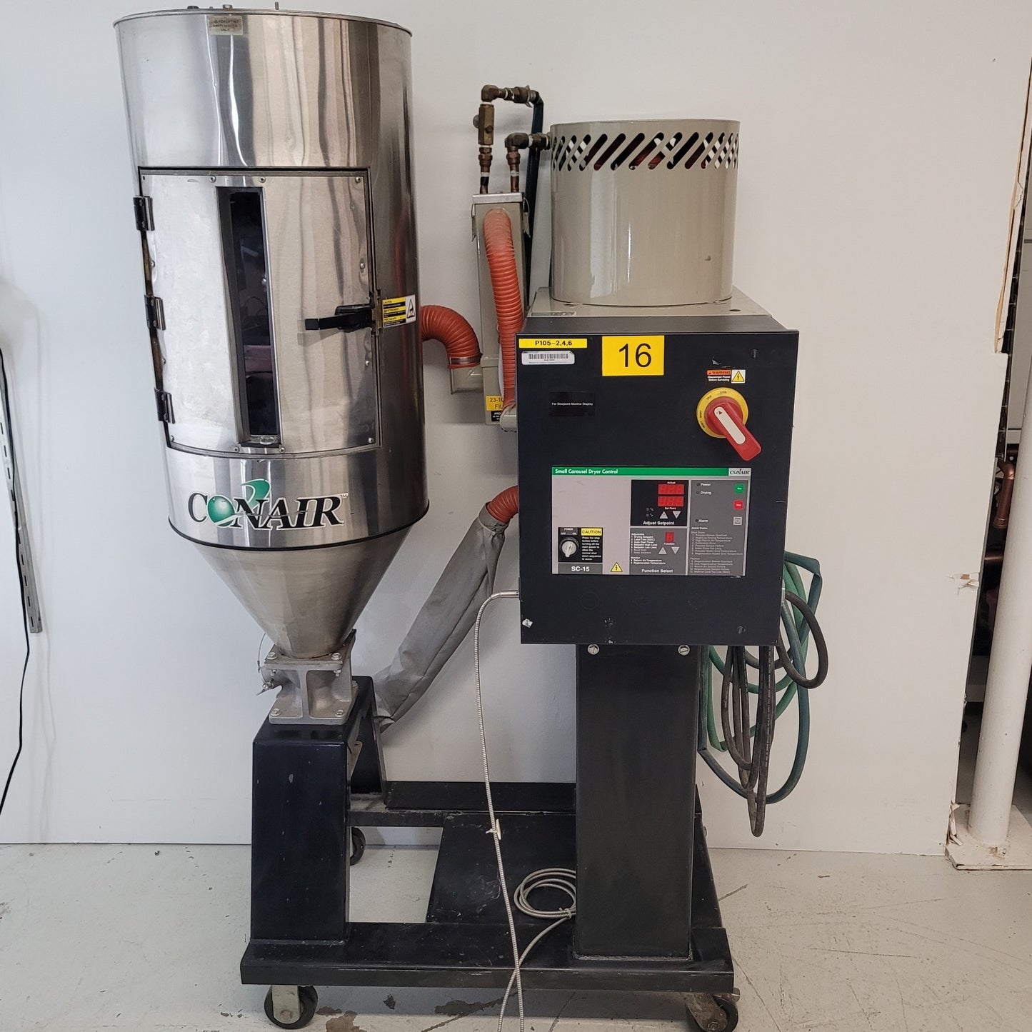FOR PARTS Conair Franklin SC-15 Portable Carousel Desiccant Resin Material Dryer