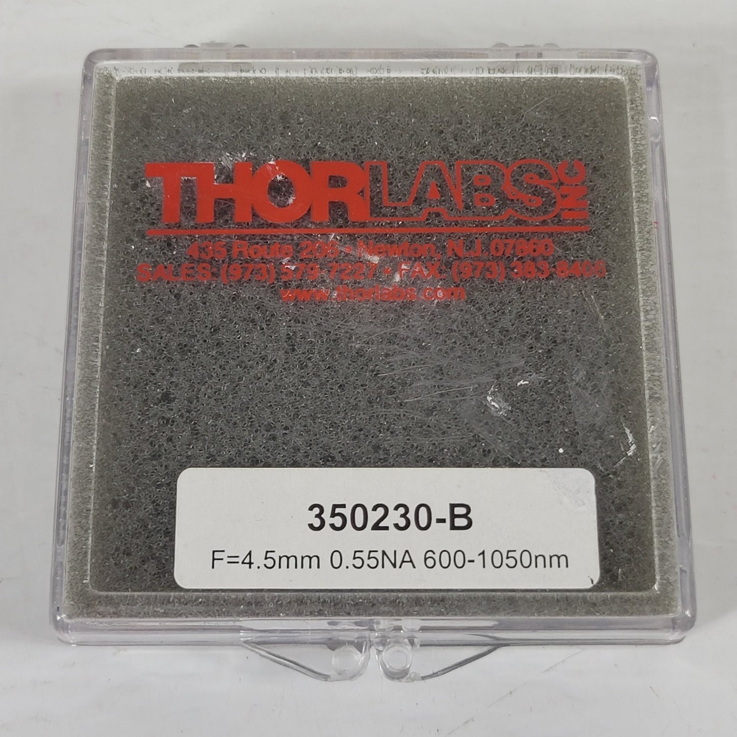 THORLABS 350230-B F=4.5mm, 0.55NA, 6.33mm Diameter, 600-1050nm Bandpass Filter