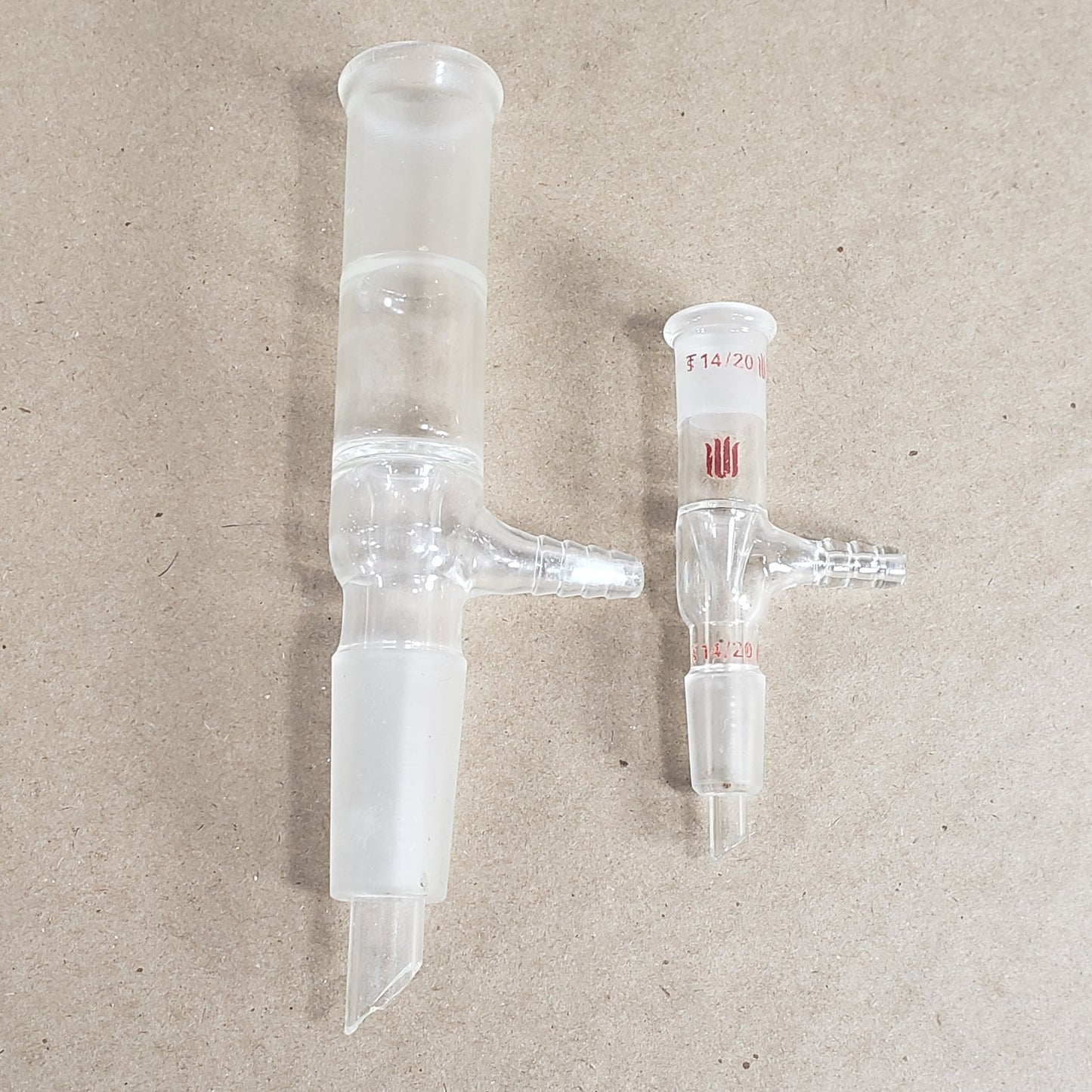 Set of 2 Synthware A432440/A431420 Vacuum Take Off Adapters 24/40 14/20 CN