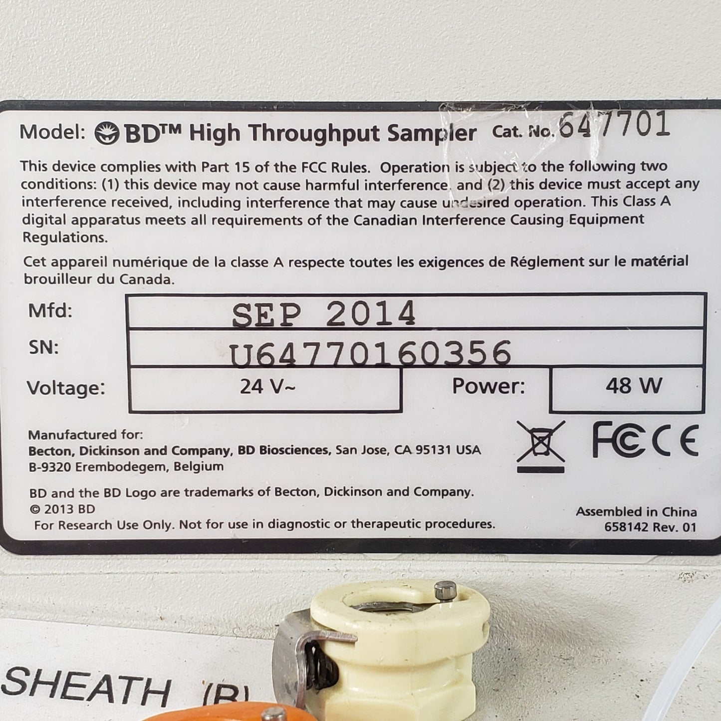 BD Biosciences 647701 HTS High Throughput Sampler for LSRFortessa X-20