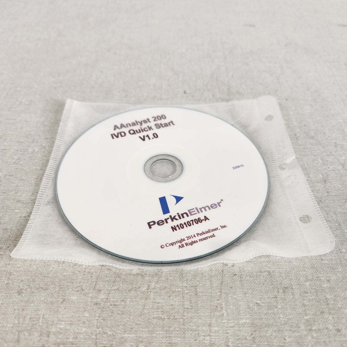 PerkinElmer N1010706-A AAnalyst 200 IVD Quick Start Guide v1.0 Software CD