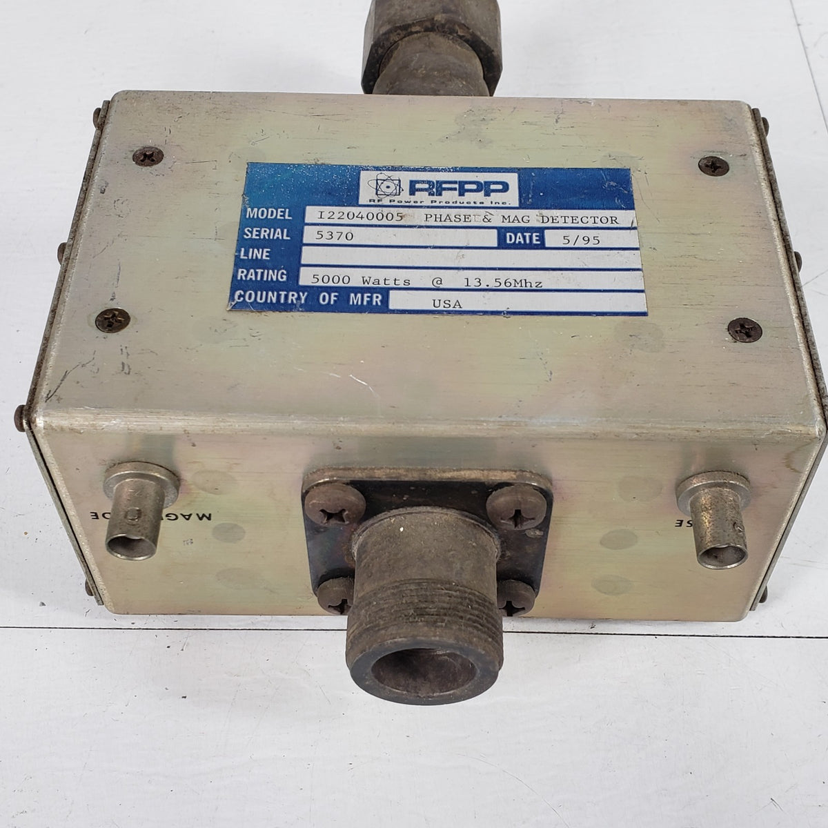 RF Power Products I22040005 5kW 13.56MHz RF Phase Magnitude Detector
