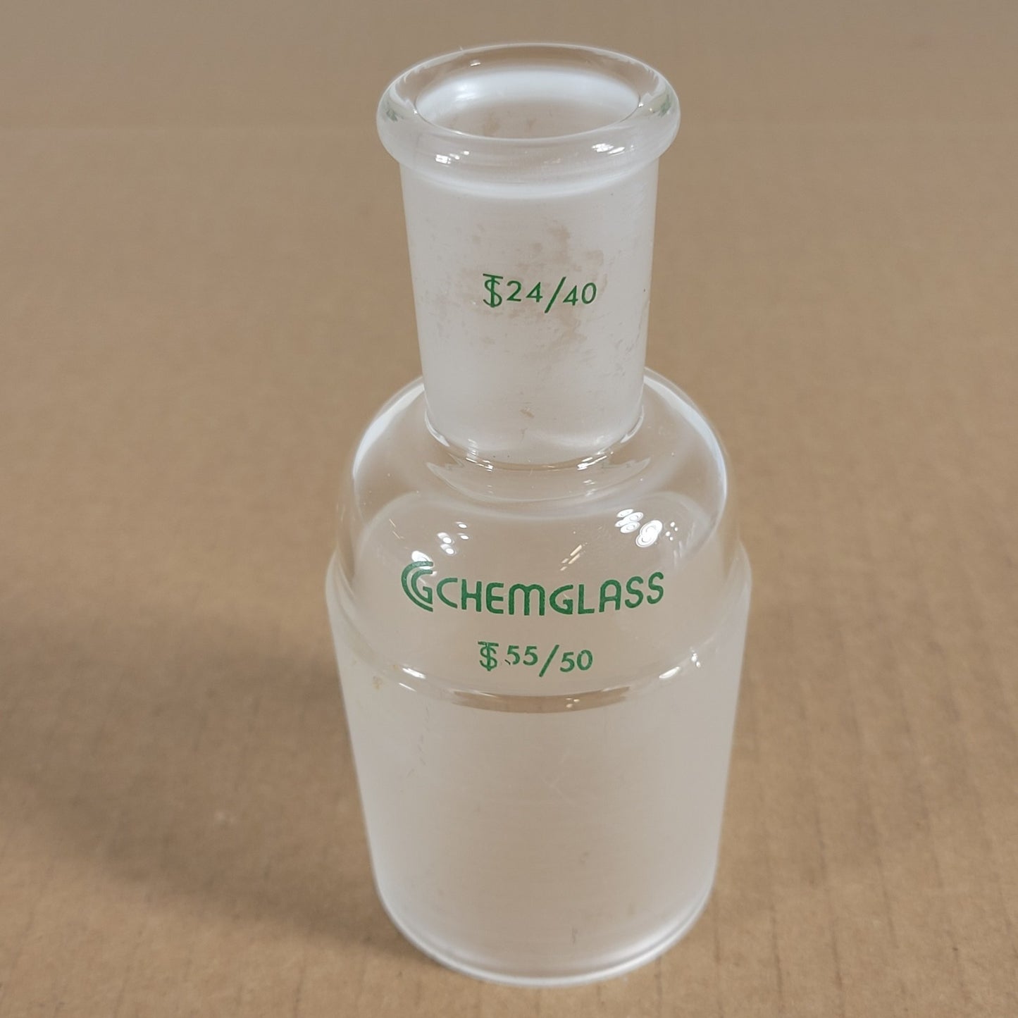 Chemglass CG-1000-31 Reducing Connector Top Neck 24/40 To Bottom Neck 55/50