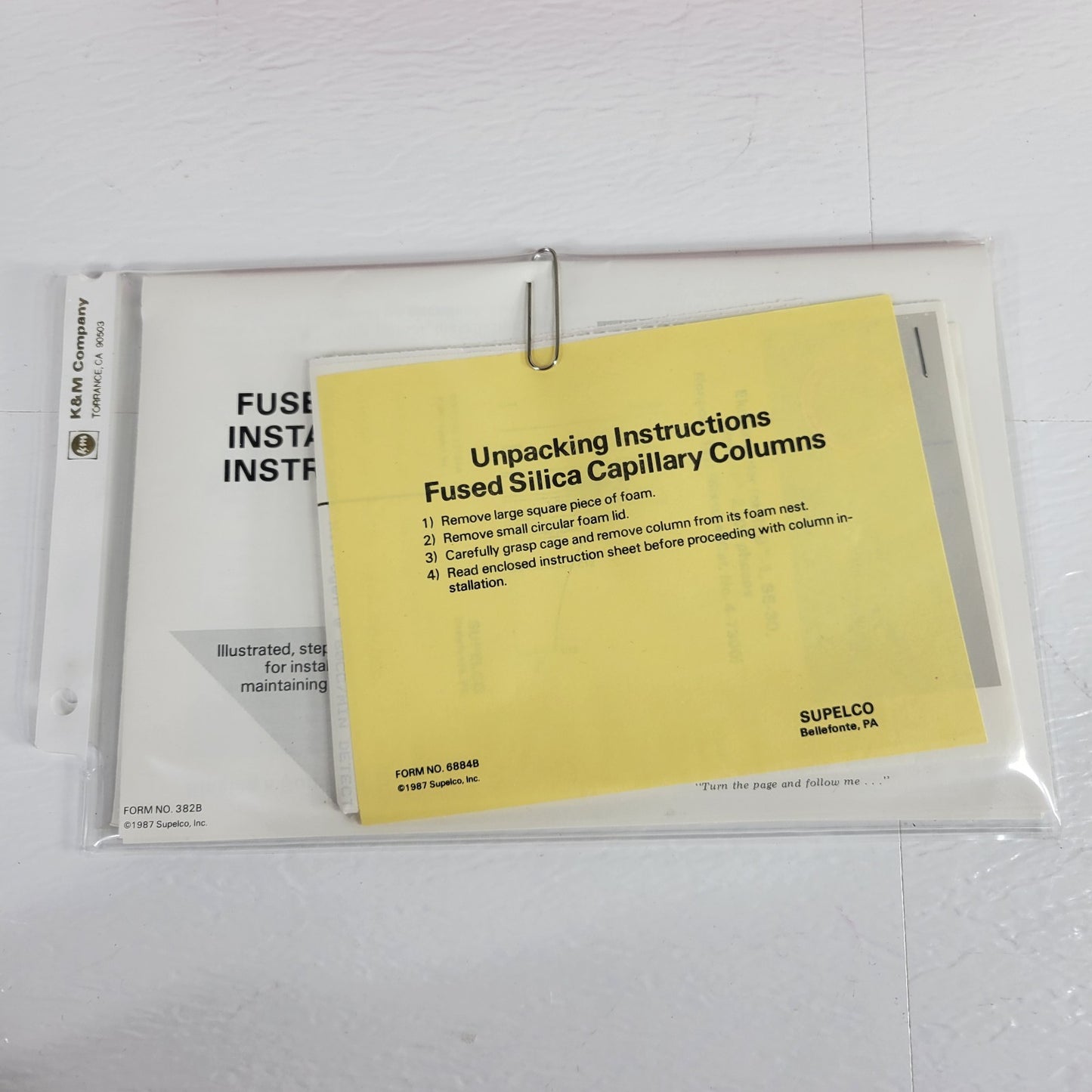 SUPELCO 2-4028 Fused Silica Capillary SPB-1, 30m, 0.25mm ID, 0.25μm df