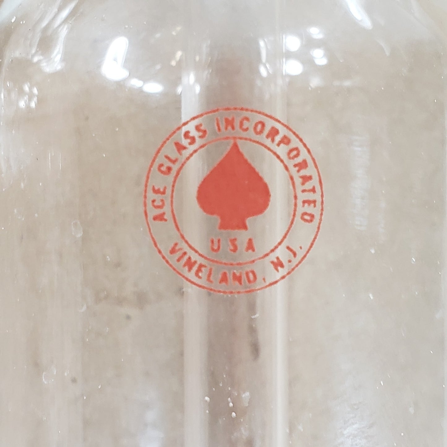 Ace Glass Inc. Large Jacketed Cold Finger Straight Barbed Top and Side Joints