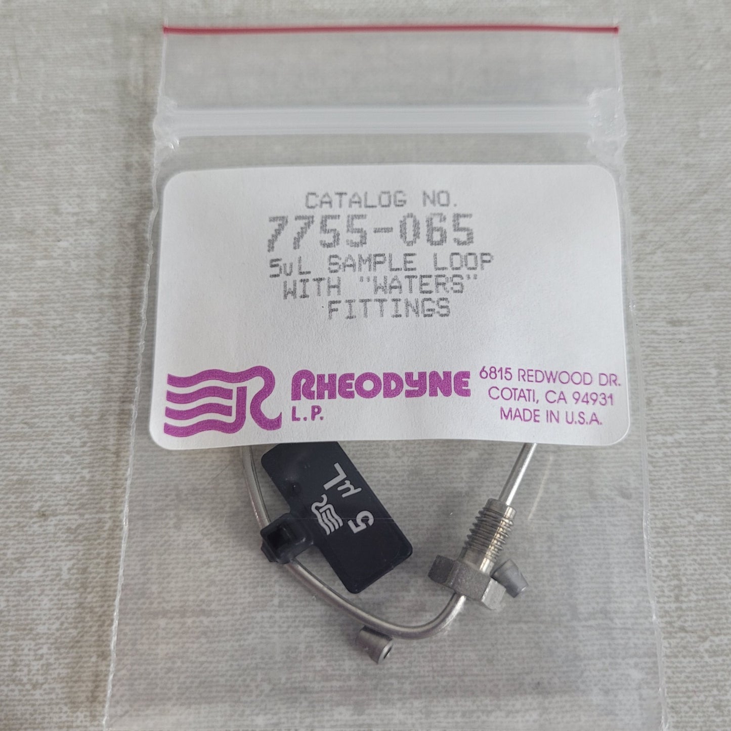 Rheodyne 7755-075 Waters HPLC Stainless Steel Sample Loop Kit 7725 7725i