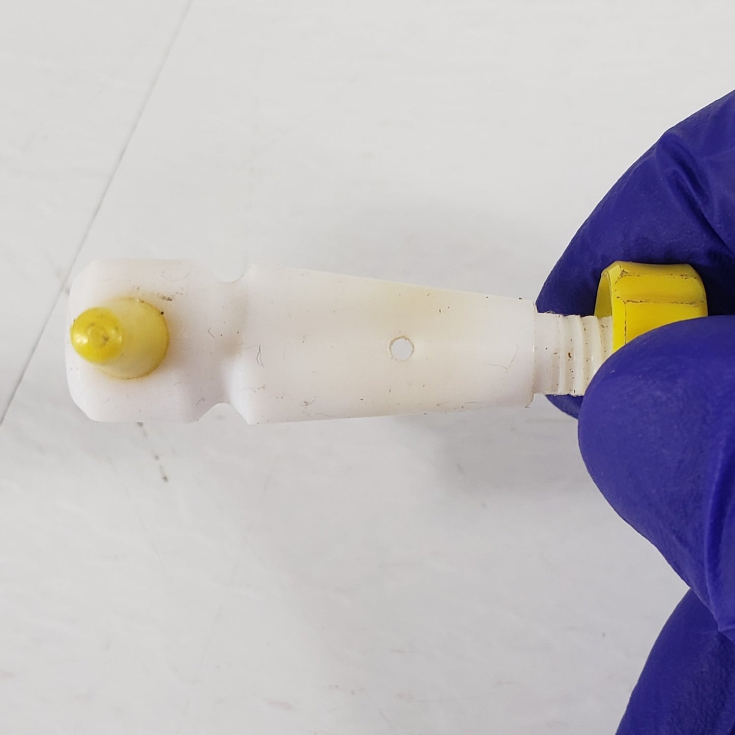 Two PTFE 13/25mm 2mm Bore Tapered Stopcocks for Glassware, Yellow & Orange