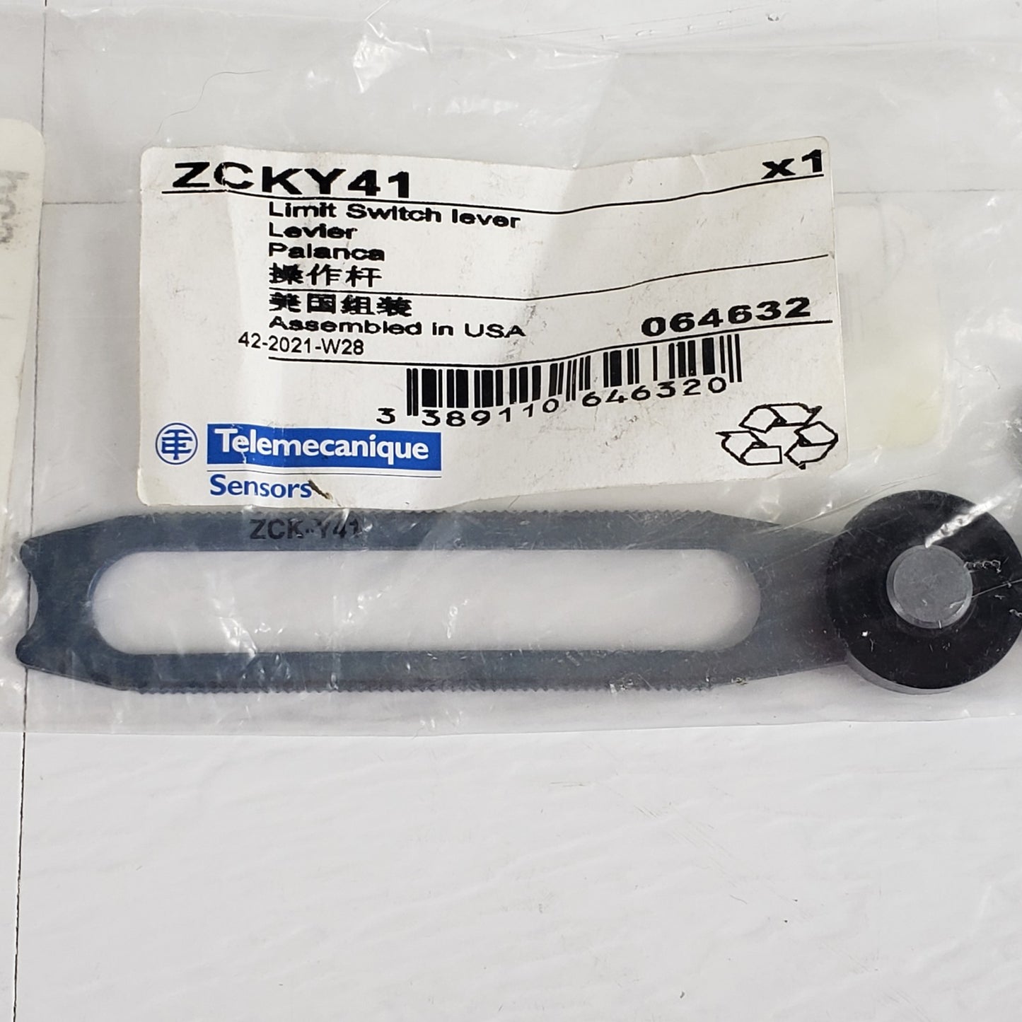 TELEMECANIQUE ZCKY41 Limit Switch Lever For Position Sensing and Limit Detection