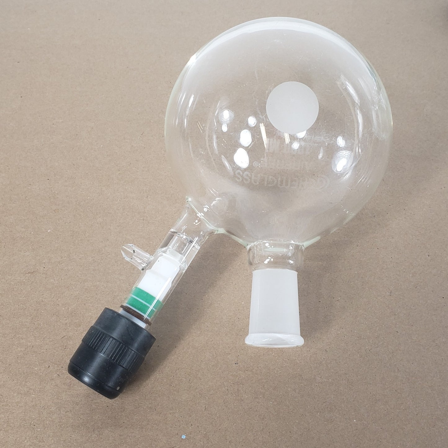 Lot of 3 Chemglass AF-0529-07/0094-04 Airfree Round Bottom Flasks 1000/500mL