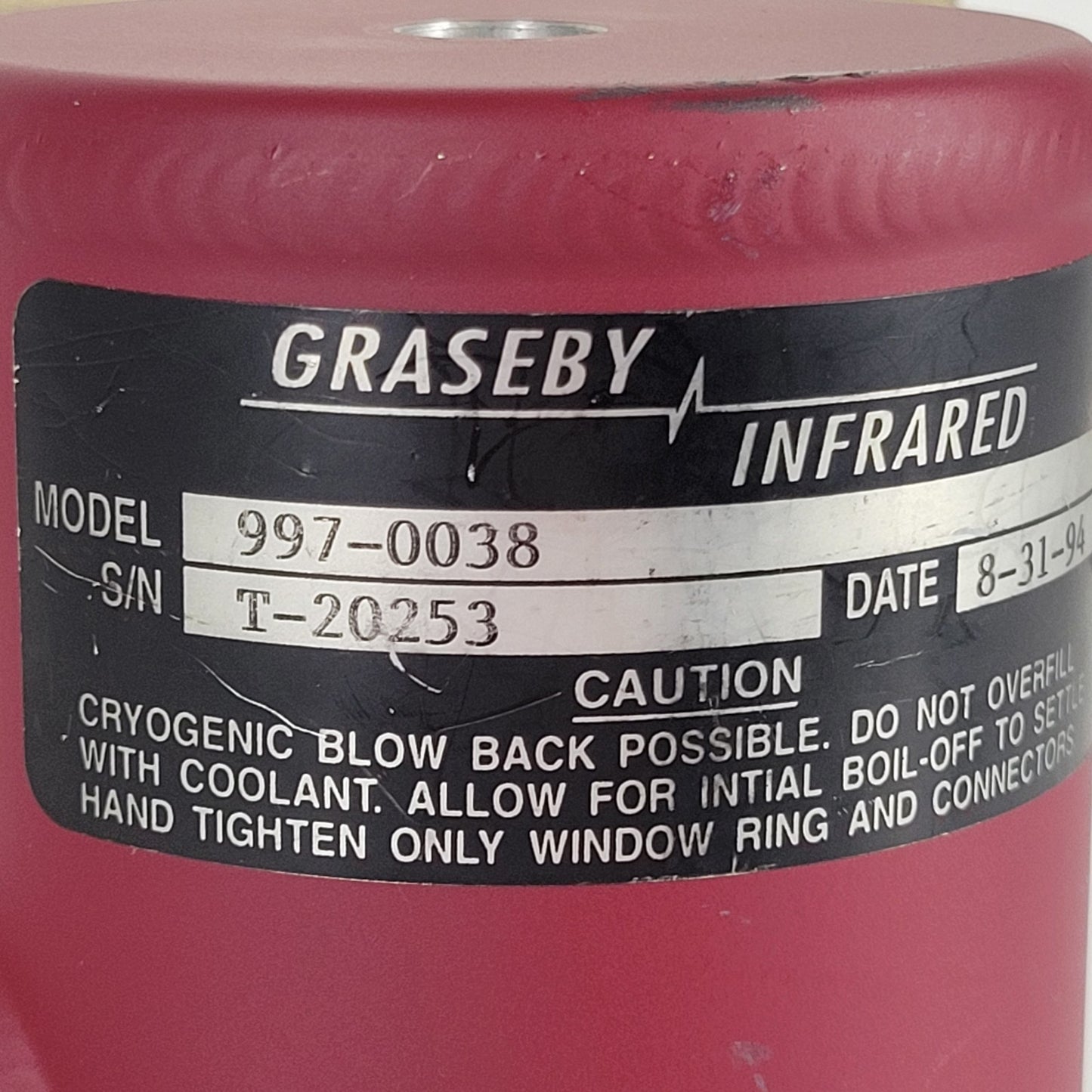 Bio-Rad FTS-60A Graseby Cryogenic MCT IR Detector Module 9970038 01344372