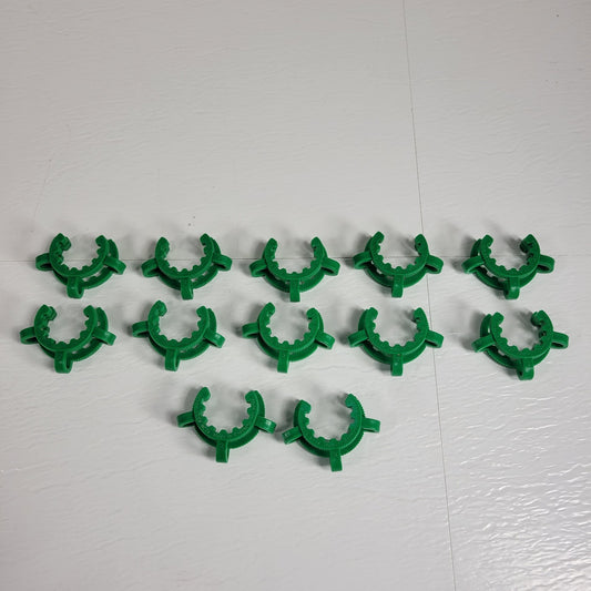 Pack of 12- SCHOTT DURAN KECK KC24 Green #24 Joint Clips POM Conical Glassware
