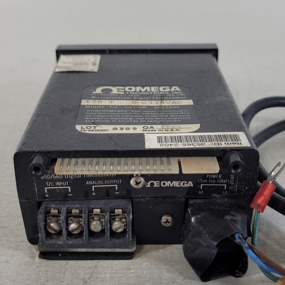 Omega 650T-X-D Digital Thermometer Type T Thermocouple Temperature Meter 120VAC