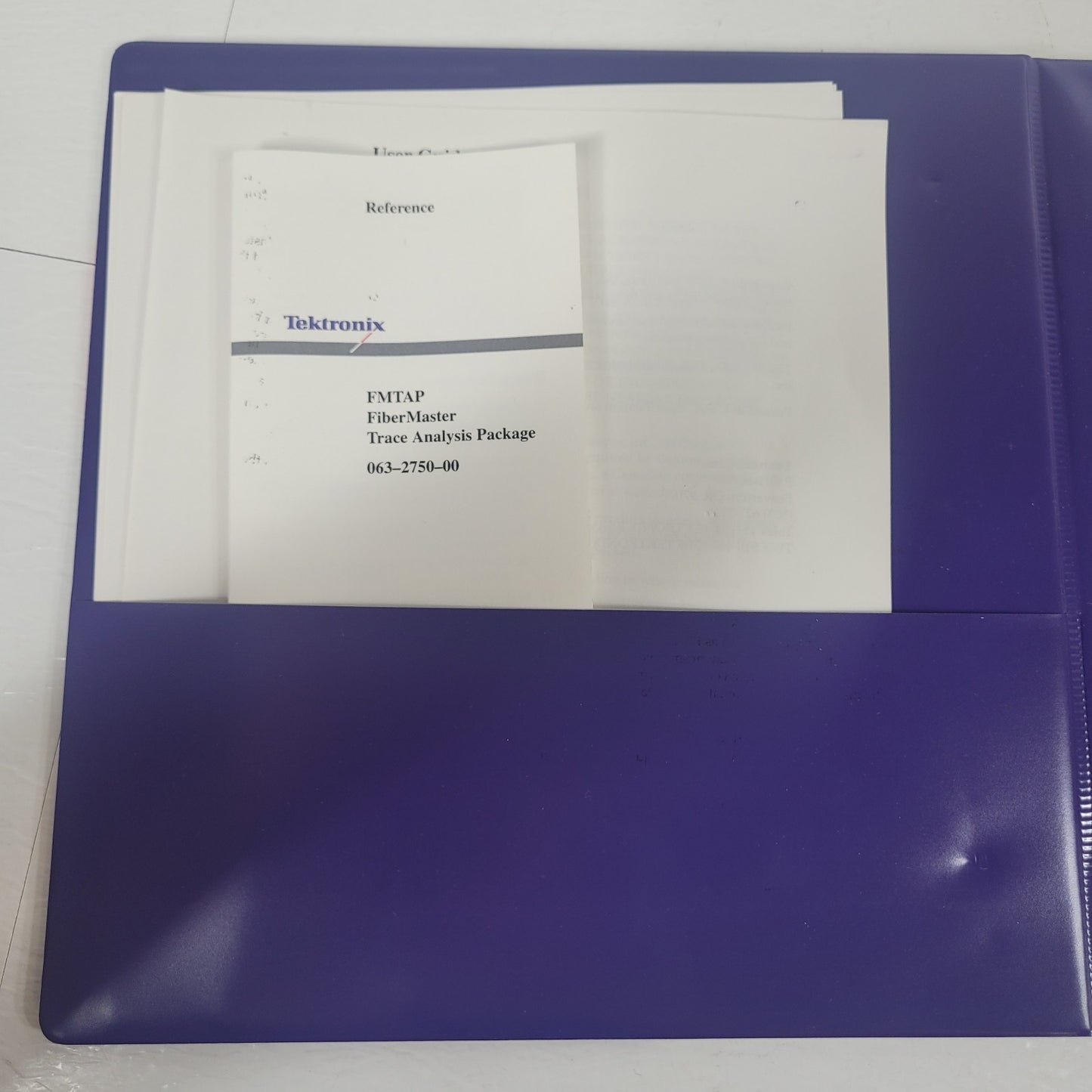 Tektronix 070-9844-01 FMTAP V3.1 FiberMaster Trace Analysis Package User Guide