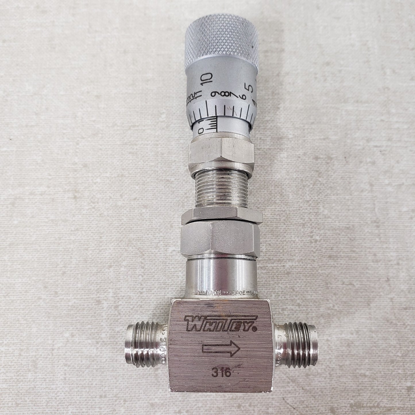 WHITEY SS-22RS4 1/4in High Precision Micro Metering Valve 3000 PSI Swagelok