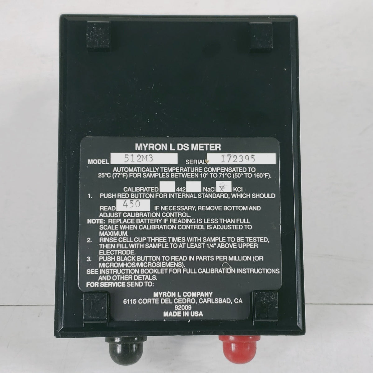 Myron L 512M3 DS Analog Conductivity Meter Water Quality Tester Tested