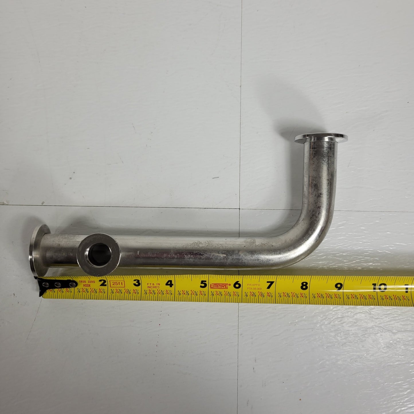 KF40 NW40 ISO-KF to KF16 NW16 Long 3-Way Reducing Tee High Vacuum Stainless