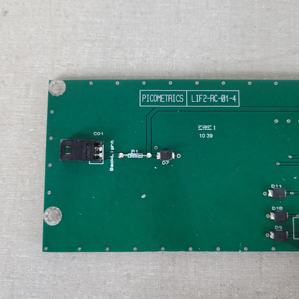 Picometrics LIF2-RC-01-4 LIF Detector LCD Interface Motherboard PCB