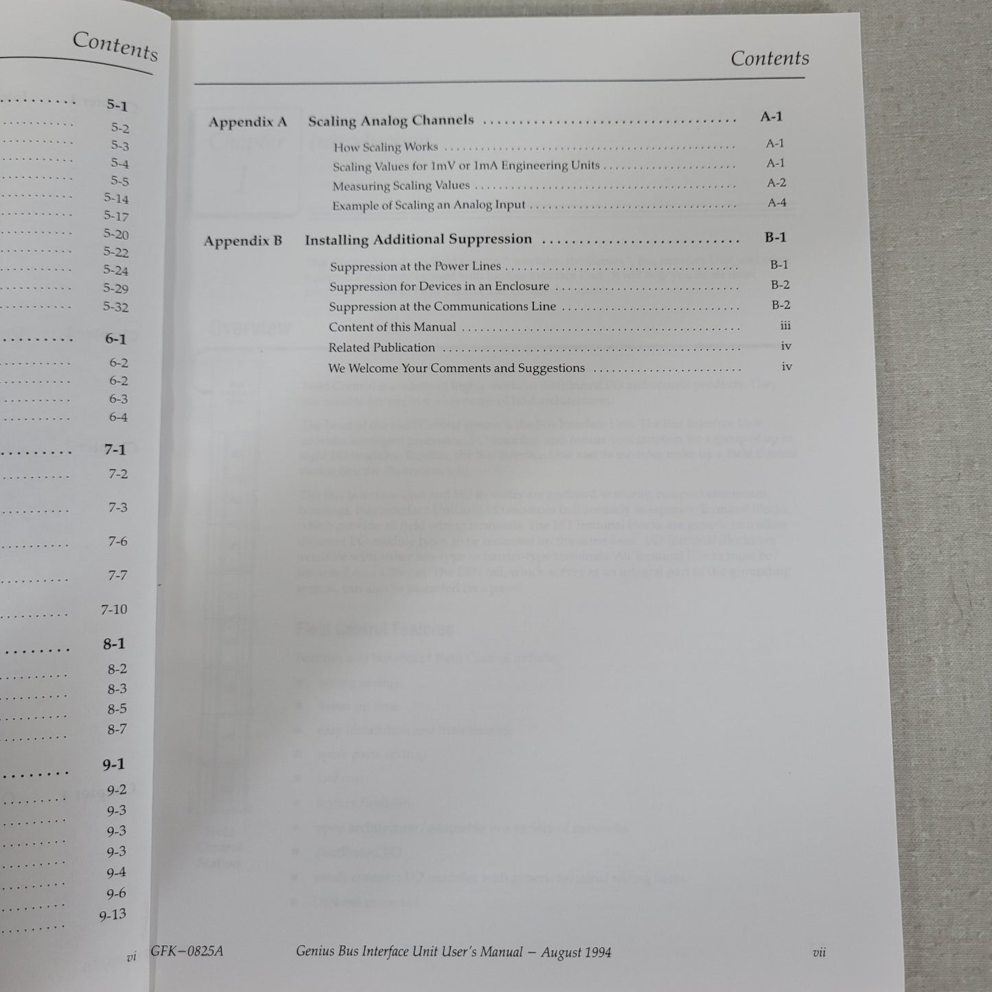GE Fanuc GFK-0825 Field Control Genius Bus Interface Unit User Manual