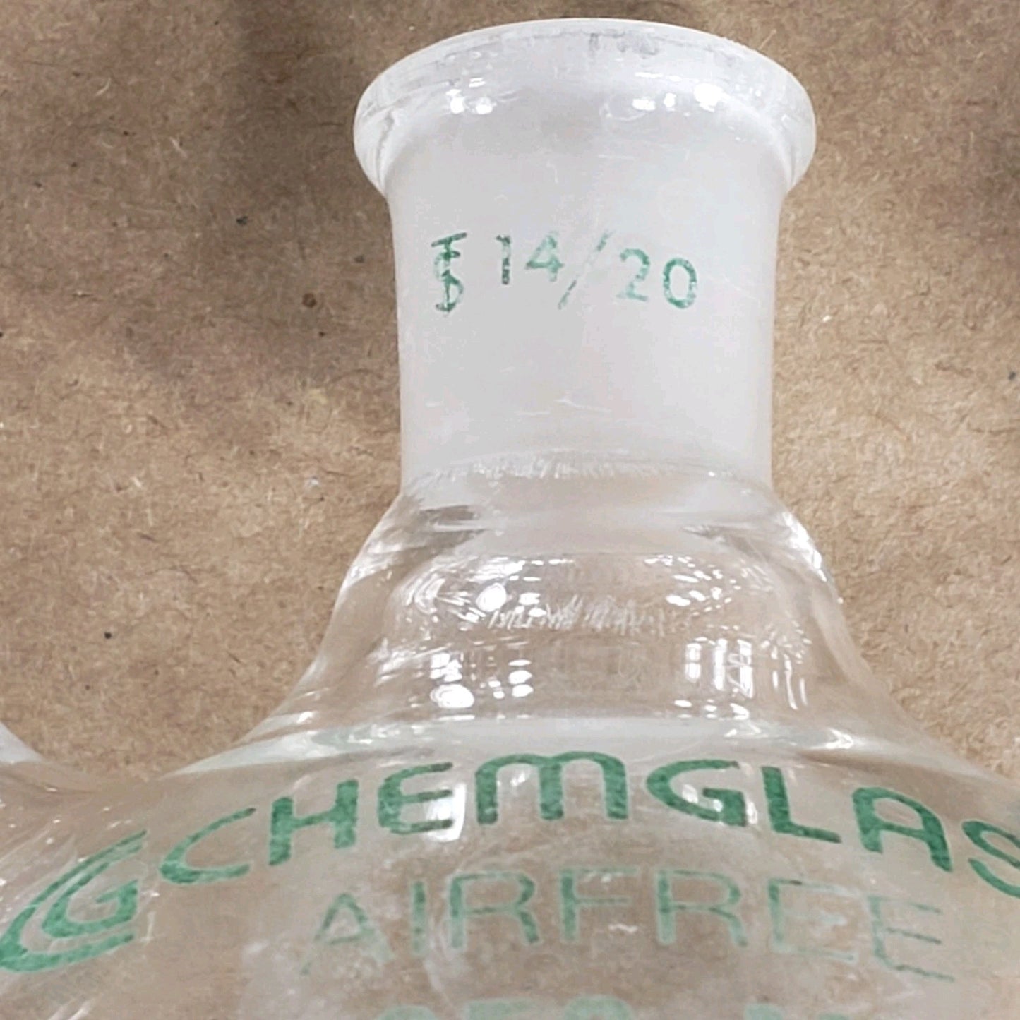 Set of 2 Chemglass AF-0530-03/01 250/50mL CN & SN 14/20 Round Bottom Flask
