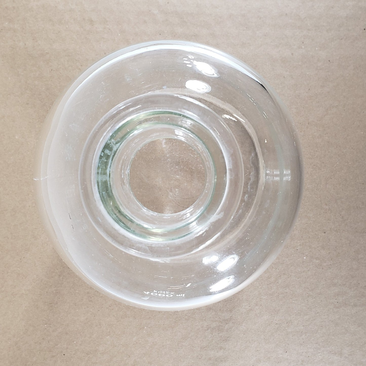 Kimax 14607-4000 4000mL Glass Reservoir Bottle w/3/8" Bottom Hose Outlet