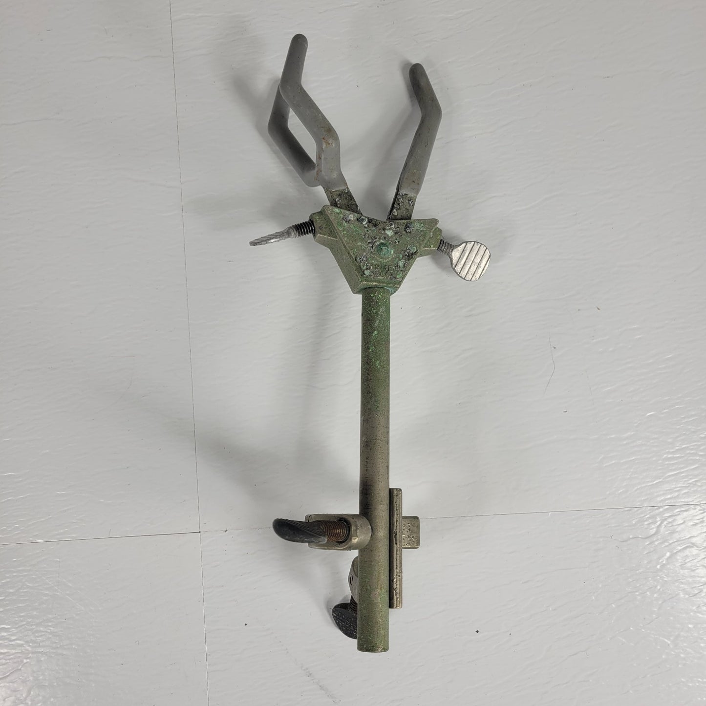Lot of 10 Large 3-Prong Double Adjustable Lab Clamps 10.75" Long Extension Clamp