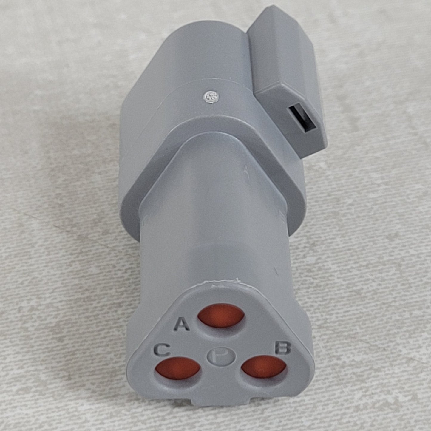 2x Amphenol Sine AT04-3P-RJ120 AT Series 3-Way Pin J1939 Receptacle 120 Ohm Gray