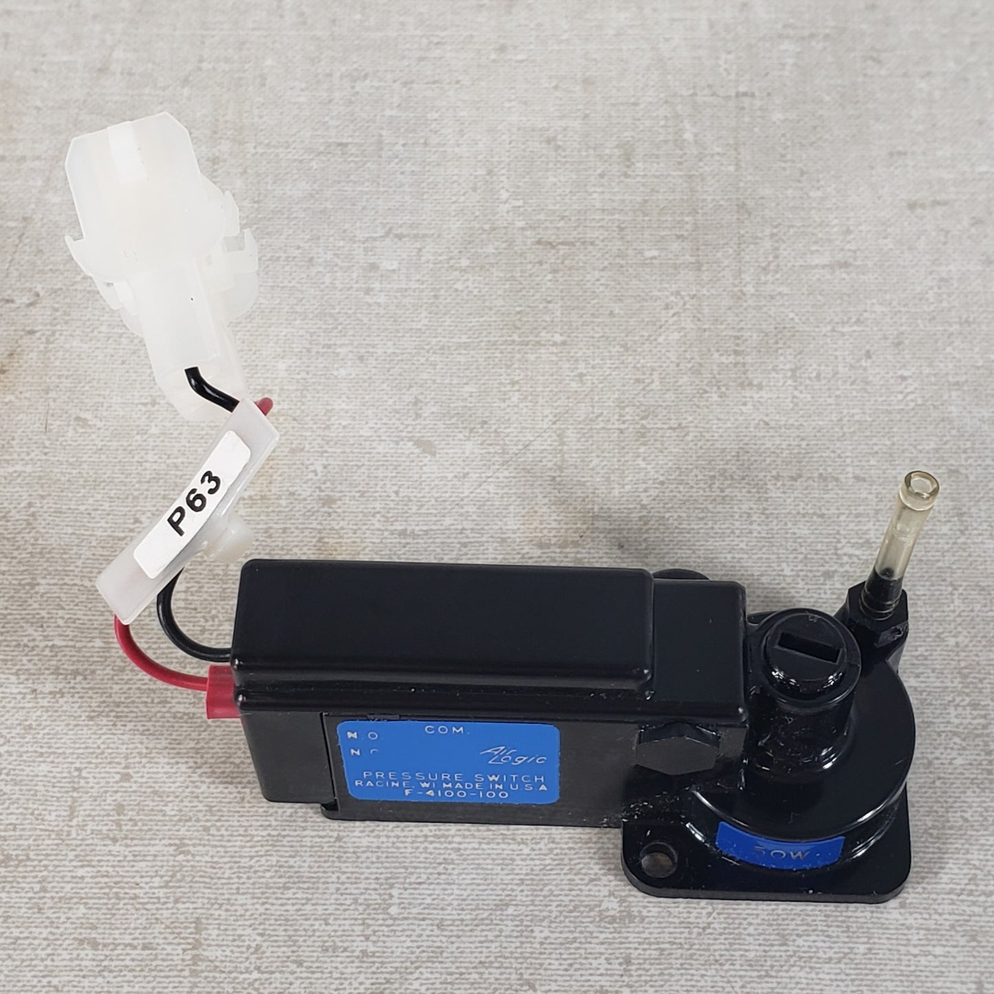 Air Logic F-4100-100 Adjustable 0.5-15 PSI SPDT Pressure Switch 5A 3-Terminal