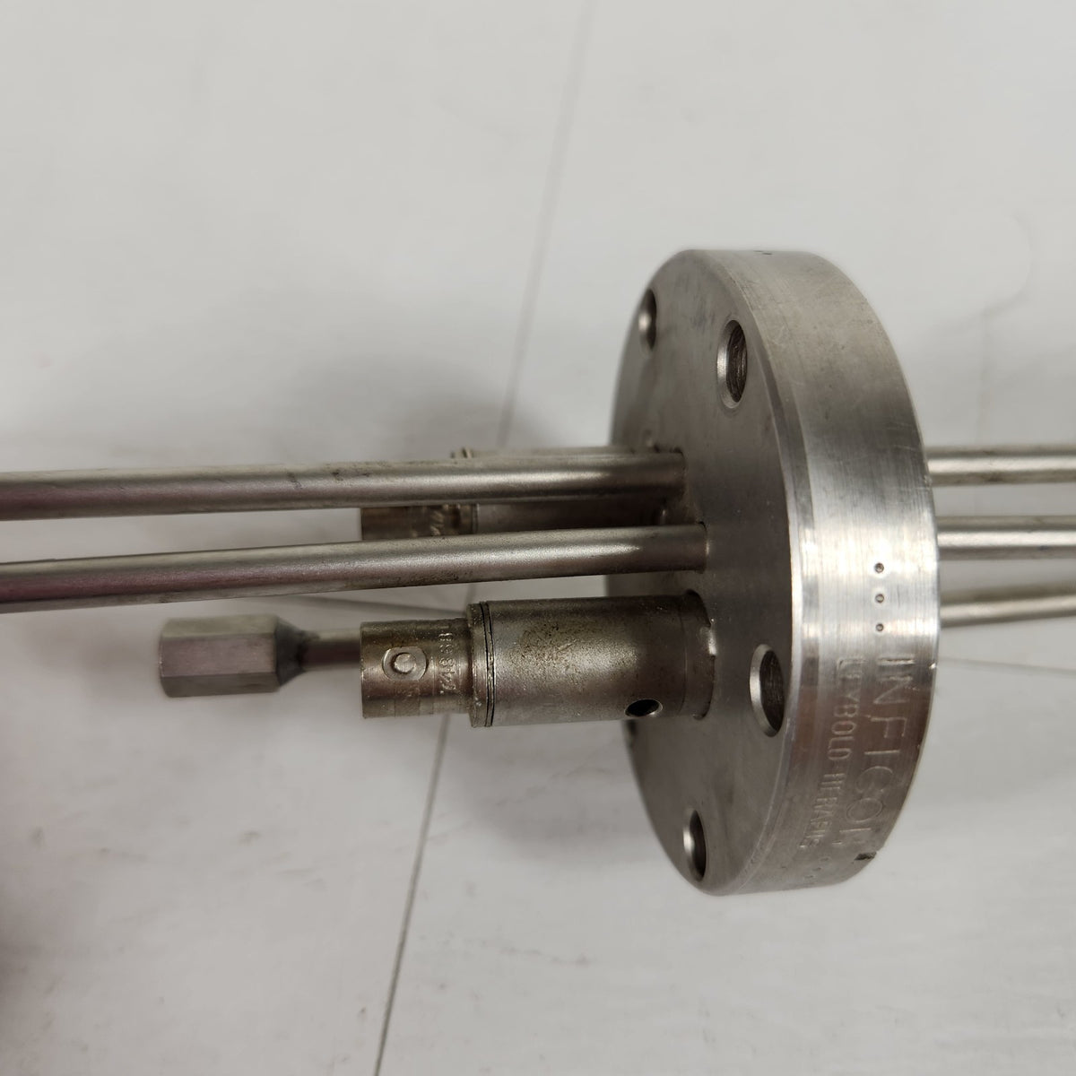 INFICON 750-683-G1 DN35CF 2.75" CF QCM Feedthrough BNC 4x 3/16" Film Deposition