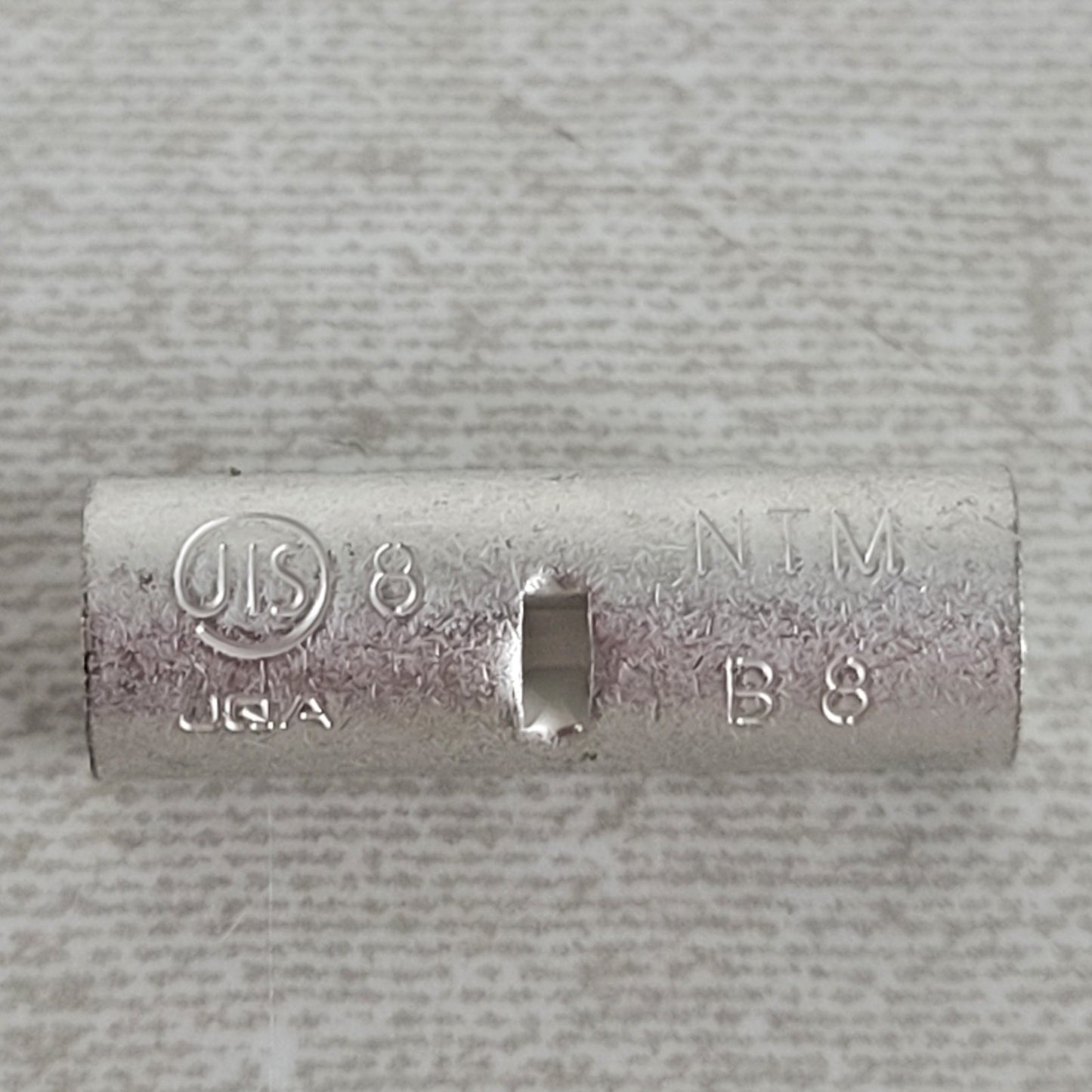 Nichifu B8 Bare Crimp Sleeve Butt Splice Terminal 8 AWG 100pc Box JIS