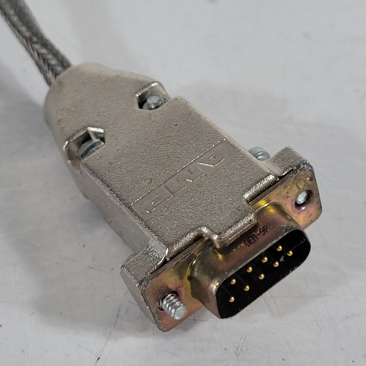 UHV Vacuum DB9 9-Pin Male to Female Metal Braided Shielded Cable 24" AMP