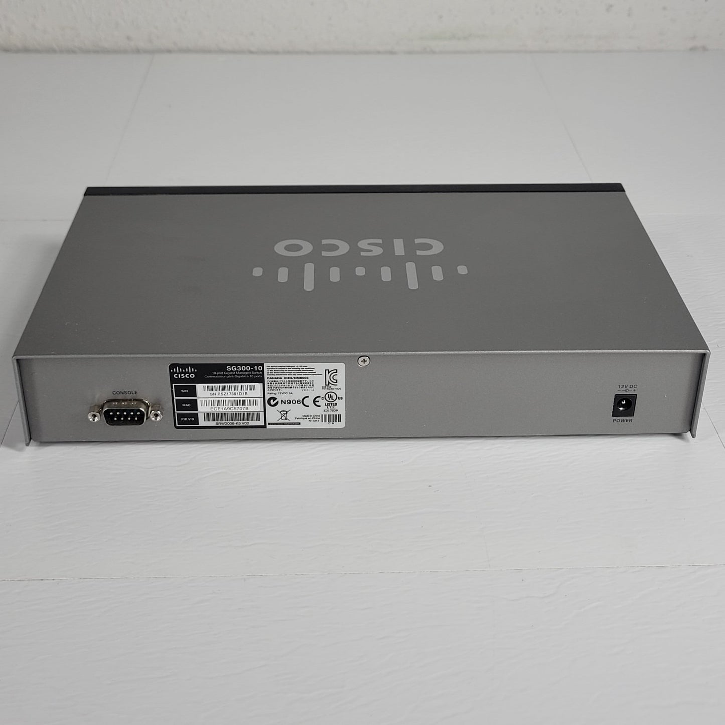 Cisco SG300-10 SRW2008-K9 V02 10-Port Gigabit Managed Ethernet Switch Adapter