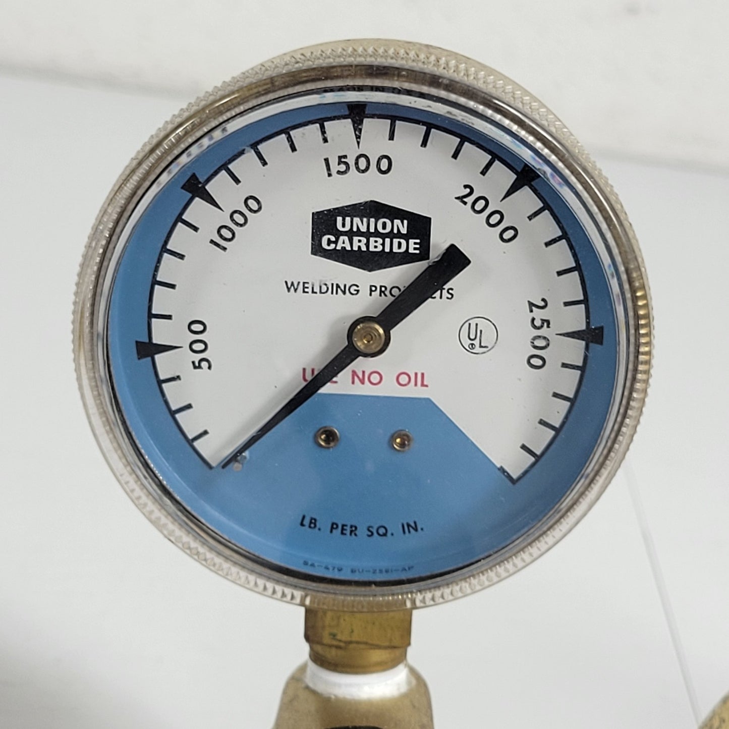 Union Carbide Purox R-9861 CGA-580 Inert Gas Regulator Dual Gauge Brass