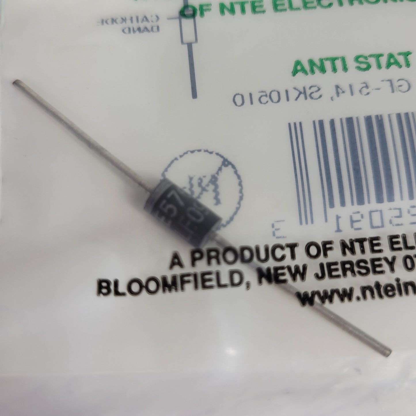 6x NTE NTE576 Silicon Fast Recovery Rectifier Diode 400V 5A DO-27