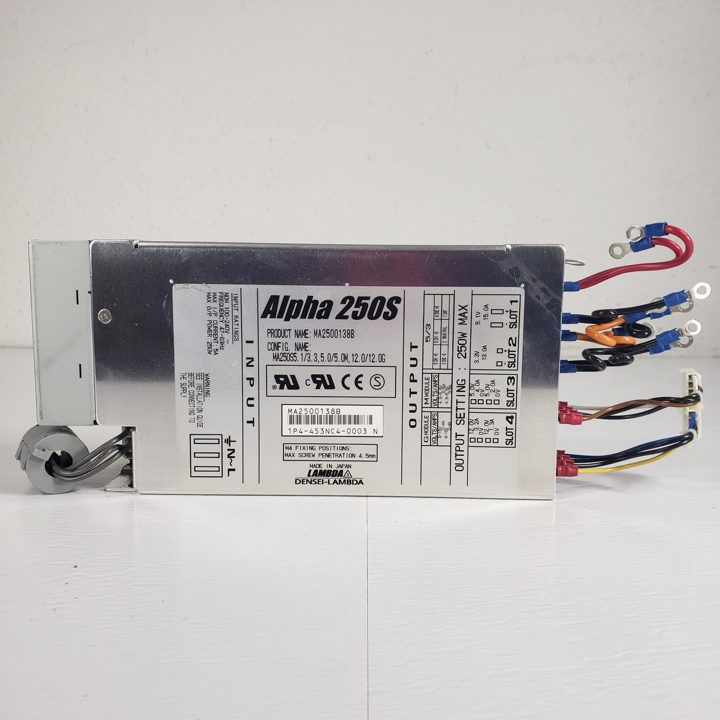 TDK Lambda Alpha 250S MA250S5 250W Power Supply MA2500138B 12v 5v 3.3v 5.1v